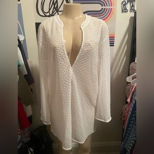 White Textured Coverup